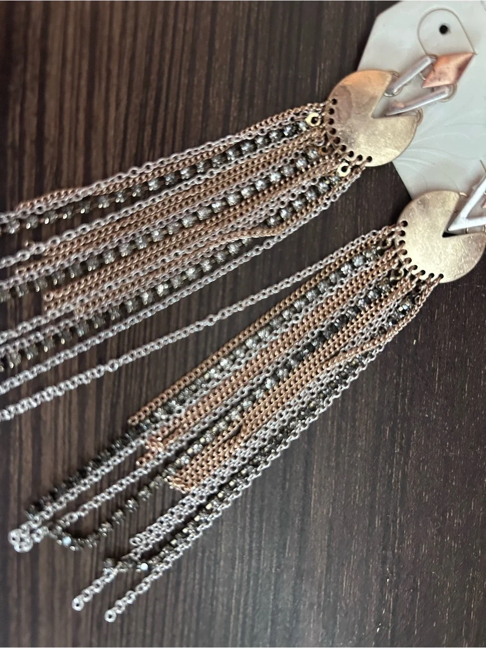 NWT BKE Linden Gold-Tone Multi-Chain Fringe Drop Earrings